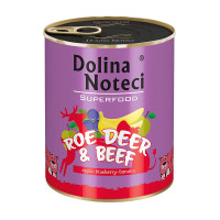 Консерва Dolina Noteci Superfood для собак з косулею і яловичиною,800 г