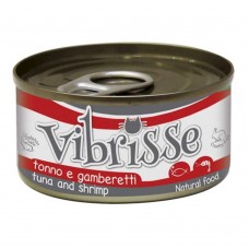 Консерва для кошек VIBRISSE тунец/креветки, 140г