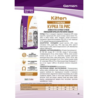 Купить GEMON Cat Kitten курица с рисом 20 кг от Gemon — GEMON для котов | Zooprostir