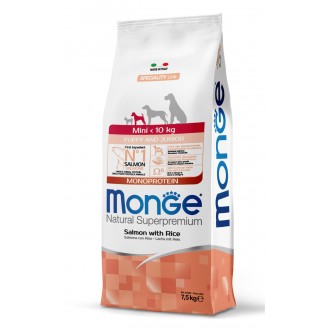 Купить Monge Dog Mini Puppy & Juniorr лосось с рисом 7,5 кг от Monge — Monge для собак | Zooprostir