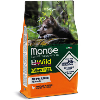 Купить Monge Dog Bwild Grain Free Puppy & Junior утка 2,5 кг от Monge — Monge для собак | Zooprostir