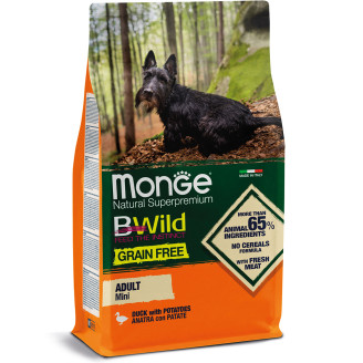 Купить Monge Dog Bwild Grain Free Mini утка 2,5 кг от Monge — Monge для собак | Zooprostir