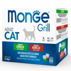 Влажный корм Monge Cat GRILL MIX набор для котов кролик и ягненок 1,02 кг