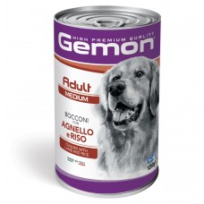 GEMON Dog Wet Medium Adult кусочки с ягненком и рисом  1,25 кг