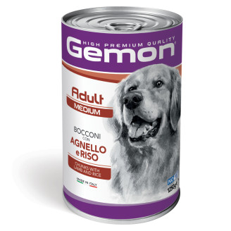 GEMON Dog Wet Medium Adult кусочки с ягненком и рисом 1,25 кг от Gemon