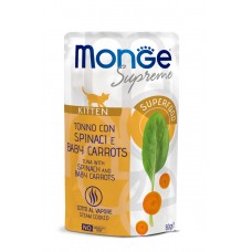 MONGE CAT Kitten тунец со шпинатом и молодой морковью 0,08 кг х 24 шт