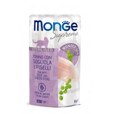 MONGE CAT Sterilised тунец с камбалой и зеленым горошком 0,08 кг х 24 шт