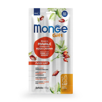 Monge Gift Fussy Cat свинина с шиповником и сыром 0,015 кг х 35 шт от Monge