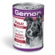 GEMON Dog Wet Medium Adult шматочки з яловичиною та печінкою 0,415 кг х 24 шт
