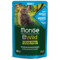Monge Cat Bwild Grain Free Wet анчоус с овощами 0,085 кг х 28 шт