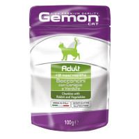 GEMON Cat Adult кусочки с кроликом и овощами  0,1 кг х 24 шт