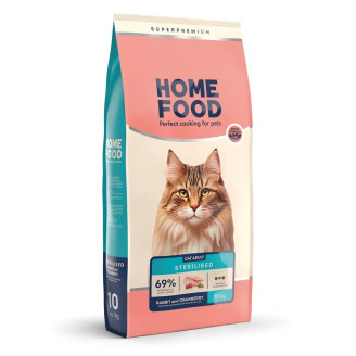 Купити Сухий корм для кастрованих котів кролик і журавлина Home Food Cat Adult 10 кг від Home Food — Home Food для кішок | Zooprostir