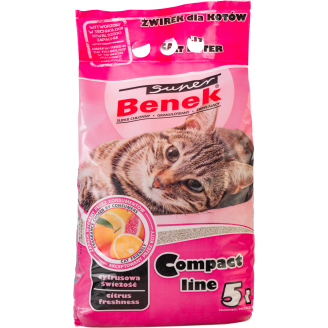 Super Benek Compact Cytrusowa Swiezosc 5л- Наполнитель бентонитовый цитрусовая свежесть от Super Benek