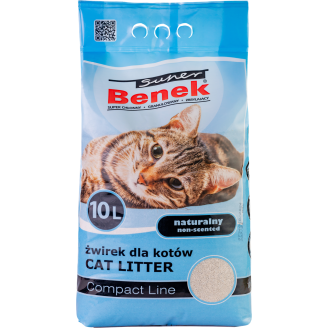 Super Benek Compact Naturalny 10л- Наполнитель бентонитовый Натуральный от Super Benek