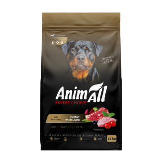 Купити AnimAll Повнораціонний сухий корм для собак великих порід зі свіжою індичкою та ягням, 12 кг від AnimAll — AnimAll для собак | Zooprostir