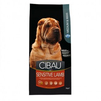Фарміна сухий корм CIBAU SENSITIVE ADULT MEDIUM & MAXI з чутливим травленням з ягням 12 кг від Farmina