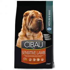 Фарміна сухий корм CIBAU SENSITIVE ADULT MEDIUM & MAXI з чутливим травленням з ягням 2,5 кг. 30979