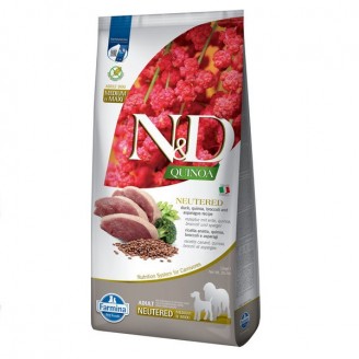 Купить Фармина сухой корм N&D QUINOA NEUTERED для стер.собак средних и крупных пород, утка, киноа, брокколи и спаржа, от Farmina — Farmina для собак | Zooprostir