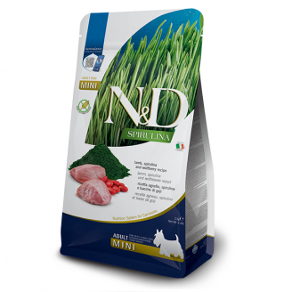 Купить Фармина сухой корм N&D SPIRULINA LAMB ADULT MINI с ягненком, спирулиной и ягодами годжи, 2 кг, 41067 от Farmina — Farmina для собак | Zooprostir