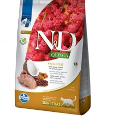 Фарміна сухий корм N&D Quinoa Skin&Coat ADULT 5 кг дієт. харчування, при харчовій алергії з перепелом, кіноа, кокос та куркума