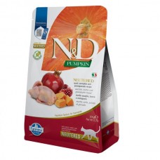 Фармина сухой корм N&D Grain PUMPKIN QUAIL & POMEGRANATE NEUTERED 300 г с перепелом и тыквой