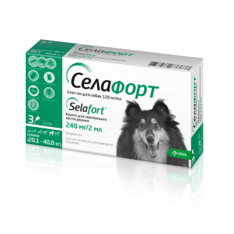 Селафорт спот он, раств.. 240мг/2мл (для собак) 20-40 кг от
