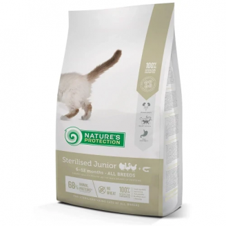 Сухой корм Natures Protection Sterilised Junior Poultry Krill для стерилизованных котят, курица и криль, 2 кг от Nature's Protection