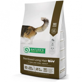 Сухой корм Natures Protection Sterilised Long Hair Poultry для длинношерстных стерилизованных кошек, курица, 2 от Nature's Protection