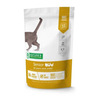 Сухой корм Nature's Protection Senior Poultry 10 years and older Cat для пожилых кошек, с птицей, 400 г от Nature's Protection