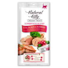 Крем-снек для кошек со вкусом тунца, лосося и клюквы, 4х12г