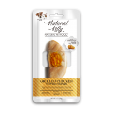 Natural Kitty Original Series GRILLED CHICKEN TOPPING PUMPKIN Ласощі для котів та собак у вигляді шматочків курки гриль в