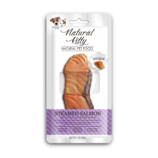 Natural Kitty Original Series STEAMED SALMON Ласощі для котів та собак у вигляді шматочків лосося приготованих на пару 30г