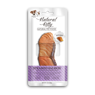 Natural Kitty Original Series STEAMED SALMON Лакомство для кошек и собак в виде кусочков лосося приготовленных от Pettric Pet Food