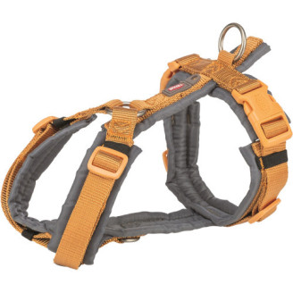 Купить Шлея Trixie Premium трекинговая для собак L 70–85 см 25 мм оранжево-серый от Trixie — Нейлоновые шлеи для собак | Zooprostir