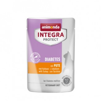 Корм вологий ветеринарний для котів Integra Protect Diabetes with Turkey при діабеті, з індичкою, пауч, 85 г від