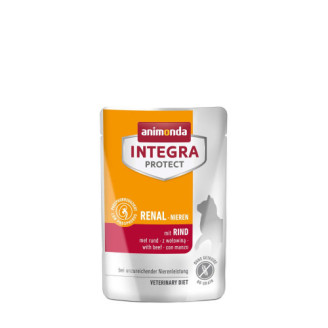 Купить Корм влажный ветеринарный для кошек Integra Protect Renal pouches with beef при болезнях почек, с говядиной, от — Animonda влажный корм для кошек | Zooprostir
