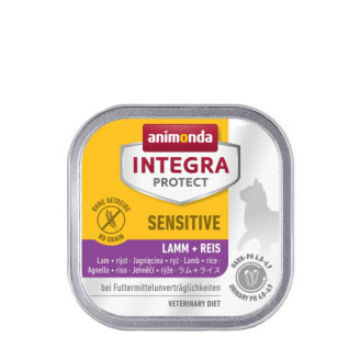 Корм влажный ветеринарный для кошек Integra Protect Sensitiv Lamb+Rice с пищевой непереносимостью, ягненок и от