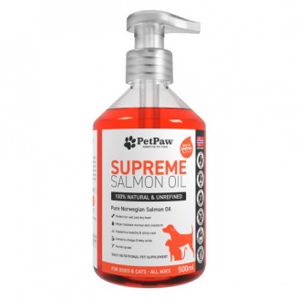 Масло лососевое SUPREME SALMON OIL для собак и кошек для улучшения состояния кожи и шерсти 500 мл от