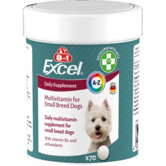 Купить Витамины 8in1 Excel Multi Vitamin Small Breed для собак мелких пород, мультивитамин, 70 шт от 8in1 — Витамины для собак | Zooprostir