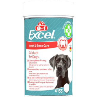 Купить Витамины 8in1 Excel Calcium для щенков и взрослых собак, для зубов и костей, кальций, 155 шт от 8in1 — Витамины для собак | Zooprostir