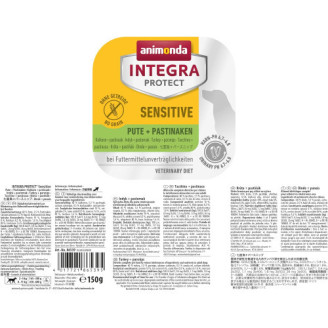 Корм влажный ветеринарный для собак Integra Protect Sensitiv Turkey+Parsnips при пищевой непереносимости, от