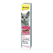 Паста для кошек с чувствительным пищеварением GimCat DUO PASTE Anti-hairboll malt with chicken мальт и курица,