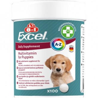 Купить Витамины 8in1 Excel Multi Vitamin Puppy для щенков и молодых собак, мультивитамин, 100 шт от 8in1 — Витамины для собак | Zooprostir