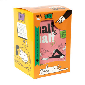 Набор влажных кормов Half&Half "5+1" для котят, кусочки с индейкой в желе, паучи, 6 шт*100 г от
