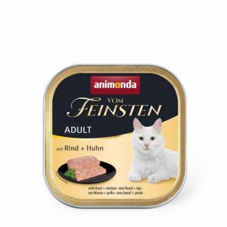 Купить Влажный корм Animonda Vom Feinsten для взрослых кошек, с говядиной и курицей, 100 г от Animonda — Animonda влажный корм для кошек | Zooprostir