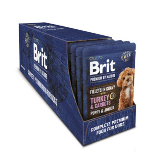Корм влажный Brit Premium Fillets in Gravy Turkey & Carrots Puppy для щенков малых пород филе в соусе индейка от Brit Premium