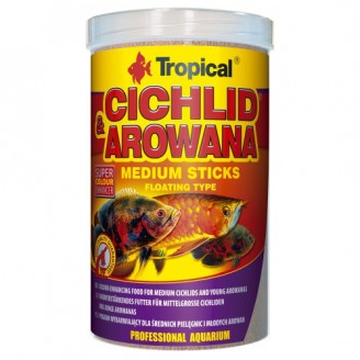 Купить Сухой корм Tropical Cichlid & Arowana Medium Sticks для мясоядных цихлид, 360 г (палочки) от Tropical — Корм для рыбок | Zooprostir