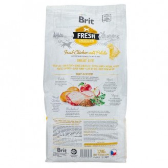 Купить Сухой корм Brit Fresh для взрослых собак всех пород, с курицей и картофелем, 12 кг от brit fresh — Brit Fresh | Zooprostir