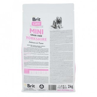 Сухой корм Brit Care GF Mini Yorkshire для йоркширских терьеров, с лососем и тунцем, 2 кг от Brit Care
