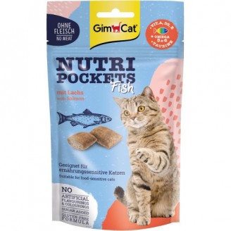 Лакомство для кошек GimCat Nutri Pockets Fish Лосось 60 г от GimCat